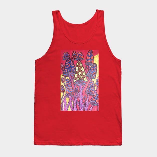 Happy shrooms family Tank Top by JJs art 